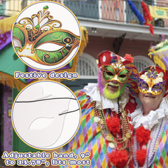 56-Piece Mardi Gras Mask Set: Carnival Party Decorations and Favors
