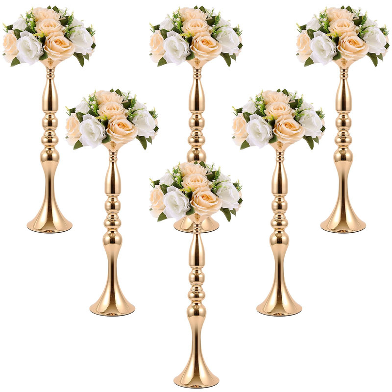 Sabary 6 Pcs Wedding Flower Stand Metal Flower Centerpieces Stand For Table