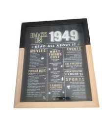 Back In 1949 Birthday Decoration Frame 9 X 11