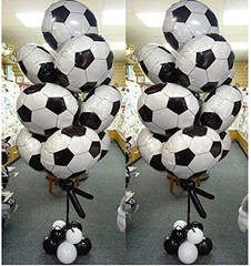 10pcs Soccer Balloons – 18 Inch Mylar Soccer Balloons for World Cup Party Decora
