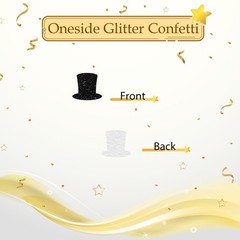 100pcs Little Man Confetti, Little Mustache Table Confetti for Boys, Top Hat Pap