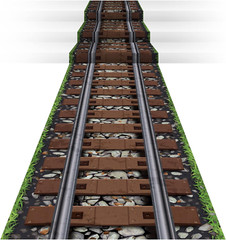 118×39″ Railroad Track Aisle Runner – Western Train Party Floor Decoration