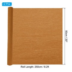 8.2ft Crepe Paper Roll, 2 Rolls 20″ Width Paper Streamer Sheet, Light Brown