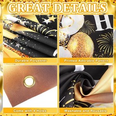 Happy Retirement Banner, Personalized Retire 99 x 20 inches, Gold