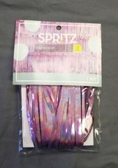 Spritz Backdrop Foil Curtain PINK 6′ L Party Decoration Fringe Metallic 3 Count