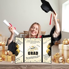 Graduation Party Decorations, Black Gold Class of 2026 Congratulations Grad