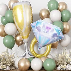 Balloons Engagement Proposal Party Decor Champagne Foil Wedding Supplies