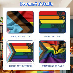 Pride Decorations 71 Pcs Kit Everyone Is Welcome Here Backdrop Banner Rainbow Ba