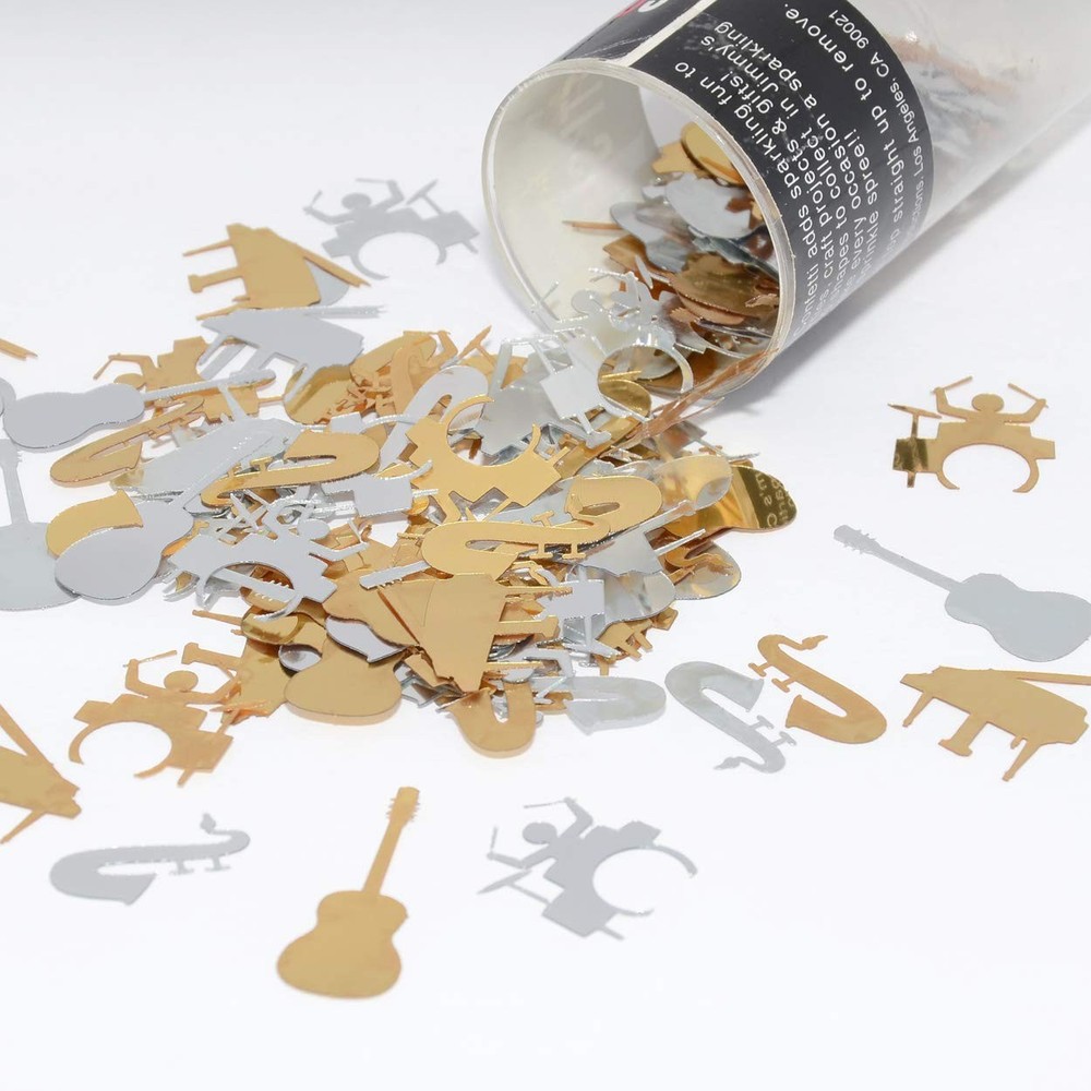 Music Instruments Silver Gold Mix Confetti Retail Pack #9428 QS0 Decor