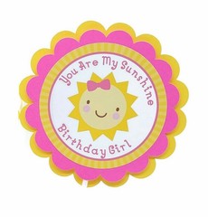 Sunshine 1st Birthday Centerpiece Sticks, Girl Party Decorations, Personalized