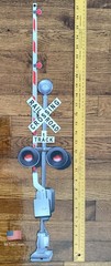 Railroad Train Signal | Party Sign Decoration w/Base | 27 Inch | No Moving Parts