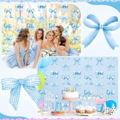 8 PCS Bow Decorations Bow Hanging Banner Garland Paper Cutouts Ribbon Streame…