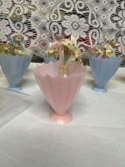VTG 1960 Baby Shower Decorations Umbrellas Lot Of 9 Made In Hong Kong
