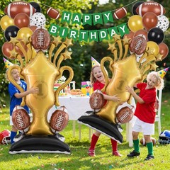 2 Pcs Extra-Large Standing Football Party Balloons, Soccer Balloons，Rugby Par…