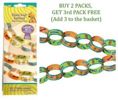 Scooby Doo 13ft Garland – 50 Paper Chain Links – Birthday Party Decorations