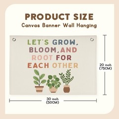 Boho Classroom Decor, Positive Affirmations Green Wall Decor Canvas Banner, G…