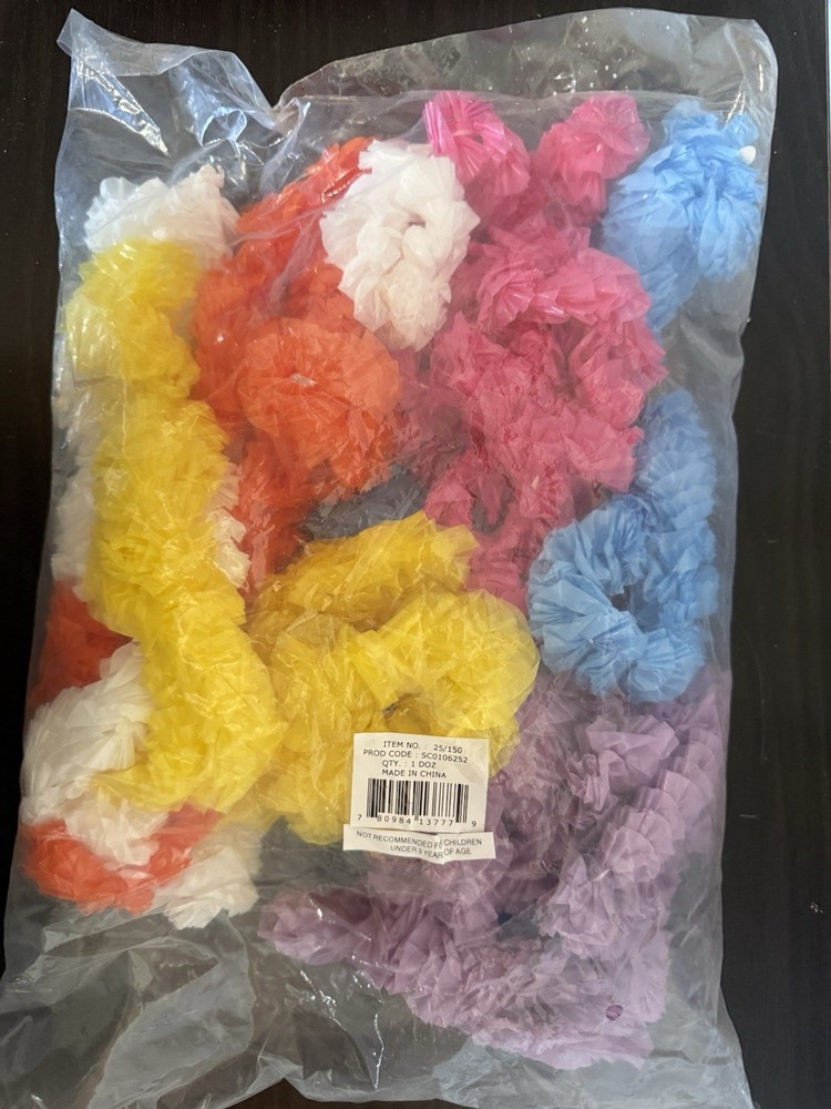 Hawaiian Leis Decorations 12 Pcs Leis for Luau Party Decor, Tropical Hawaiian