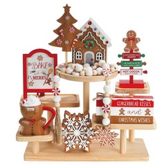 Gingerbread Christmas Decorations 8 PCS Tiered Tray Decor Set, Cute Tabletop …