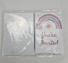 20 Rainbow Sunshine Baby Shower Invitations for Girl A Little ray of sunshi