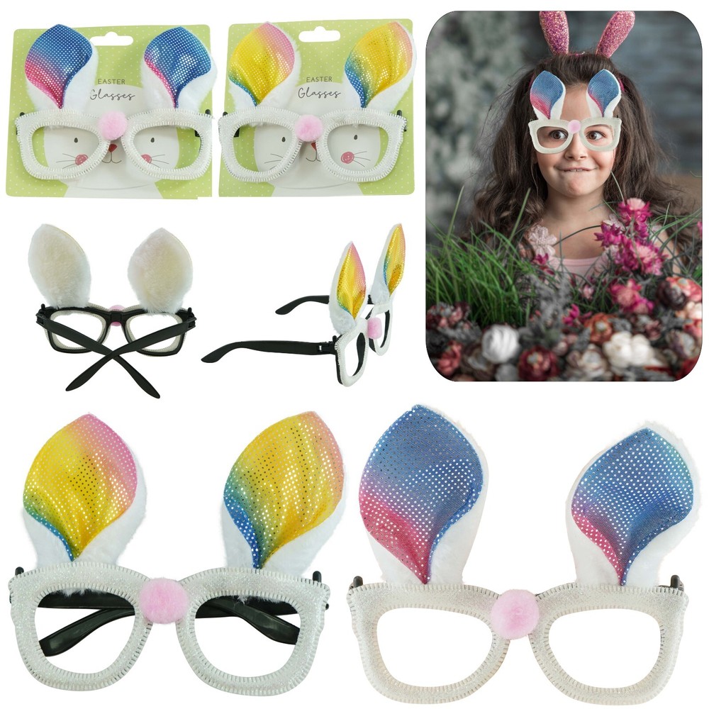 Bunny Ears Glasses Easter Felt Bags Party Props Photo Booth for Easter Party