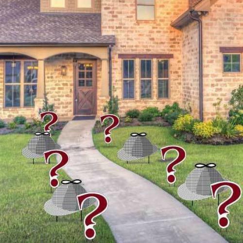 Murder Mystery Pathway Marker Yard Decorations 10 piece set