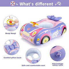 Swimbobo Toddler Pool Float Kids Inflatable Swim Seat Boat Ship Pool Toys for…