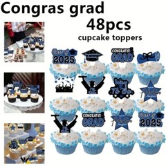Class of 2025 Graduation Party Decoration Kit Cake Topper and Cash Gift Box Surp