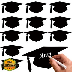 MixTeach 200 Grad Caps Cutouts 3.74″ Graduation Party Shapes