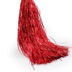 Red Metallic Christmas Tinsel Icicles Foil Fringe Tree Decor 3000 Strands