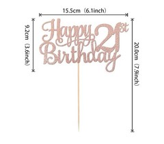 21st Birthday Rose Gold Happy 21 Years Old Decorations Includes Crown, Banners,.