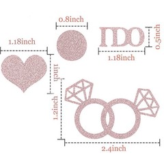 Rose Wedding Table Confetti, Bridal Shower Decorations Bride to Be Confetti G…