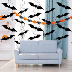32Pcs Halloween Bat Hanging Swirls Decorations | Black Bat Ceiling Streamers, Ce