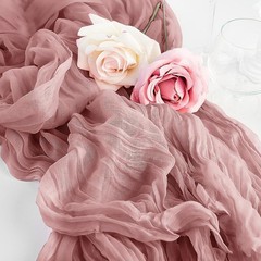 Cheesecloth Table Runner – 10ft Boho Gauze , Bridal Shower Decorations, Wedding