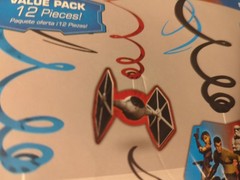 Star Wars Party Foil Swirl Decorations Value Pack 12 Pieces Birthday No 671841