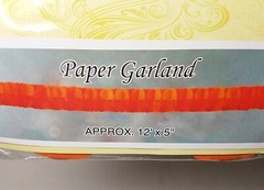 2 Pack Hanging Paper Garland Party Streamers Home Decor Orange Size 12′ x 5″