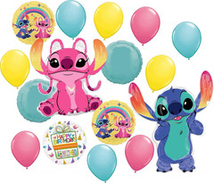 Stitch Girl Theme Birthday Party Foil and Latex Balloon Decorations, BQ_4167