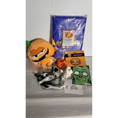 Halloween Decor Lot Plush Mask Ghost Pumpkin Decorating Kit Zombie Teeth