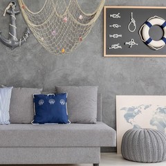 4 Pieces Natural Fish Net Decorative Fish Netting Natural Cotton Beach