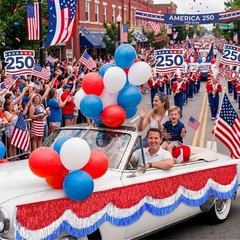 6ft 4th of July Decorations Patriotic Fringe Garland Banner Tinsel Streamers 250