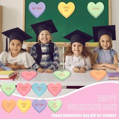48 PCS Valentines Day Candy Heart Cutouts Colorful Bulletin Board Party Decor