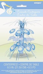BABY BOY STORK Cascade Centerpiece Baby Shower Decoration Party Supplies 8.5”