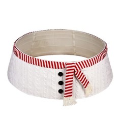 Christmas Tree Collar 30 Inch Snowman Scarf Buttons Tree Skirt Ring Base