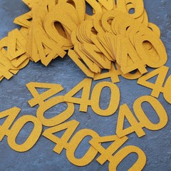 40th Happy Birthday Confetti Decorations Gold Glitter Number 40 Scatter