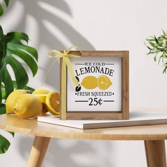 Lemonade Stand Decorations, Wooden Lemonade Sign, Indoor Summer Lemon Themed …