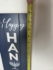 Hanukkah Decorations Metal Banner Hannukia Wood Candles Menorah Celebration