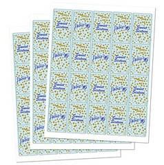 Blue 16th Birthday Miniatures Candy Bar Wrapper (Set of 60) CANDY NOT INCLUDED