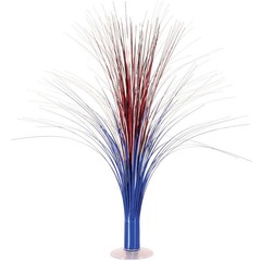 Red Silver and Blue Metallic Spray Centerpiece 19″ Foil Patriotic Red White Blue