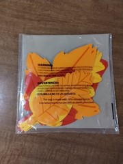 Fall Leaves Paper Table Scatter Red and Orange Decoration, 24 Count,