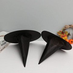 3PCS Black Halloween Witch Hats Halloween Black Witch Hat Witch Cap Costume