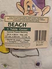 Vintage Snow White Seven Dwarfs Cloth Tablecloth By Beach